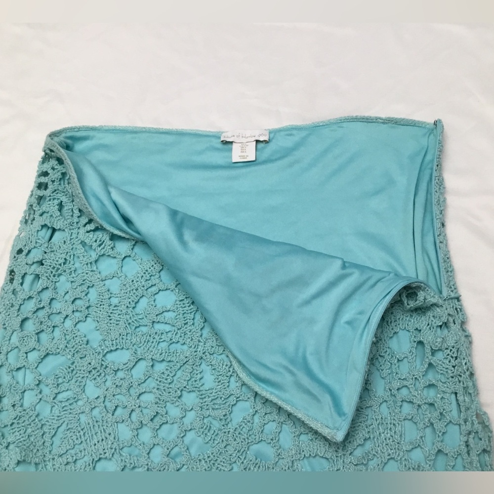 House of Harlow 1960 Aqua Crochet Maxi Dress - Picture 13 of 14